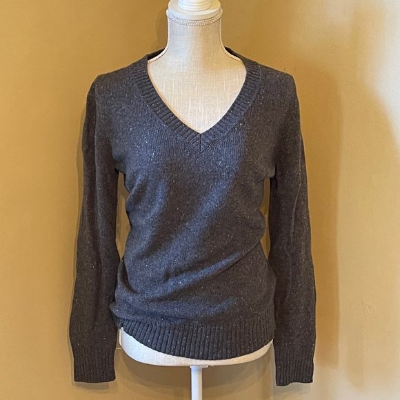 Old Navy V-neck Sweater - Grey Fleck - Picture 1 of 4